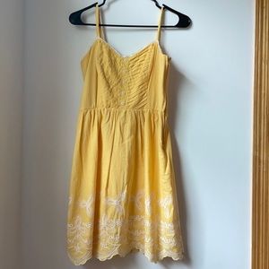yellow flower maxi dress size S